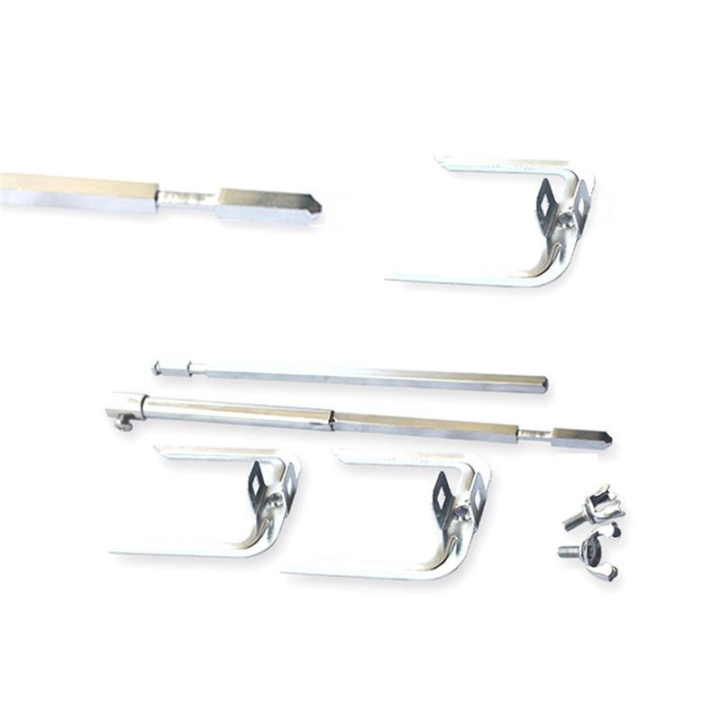 Lemonbest 1pc bærbare grillpinner i rustfritt stål grillspyd ovn spinn roter kyllingstekegaffel