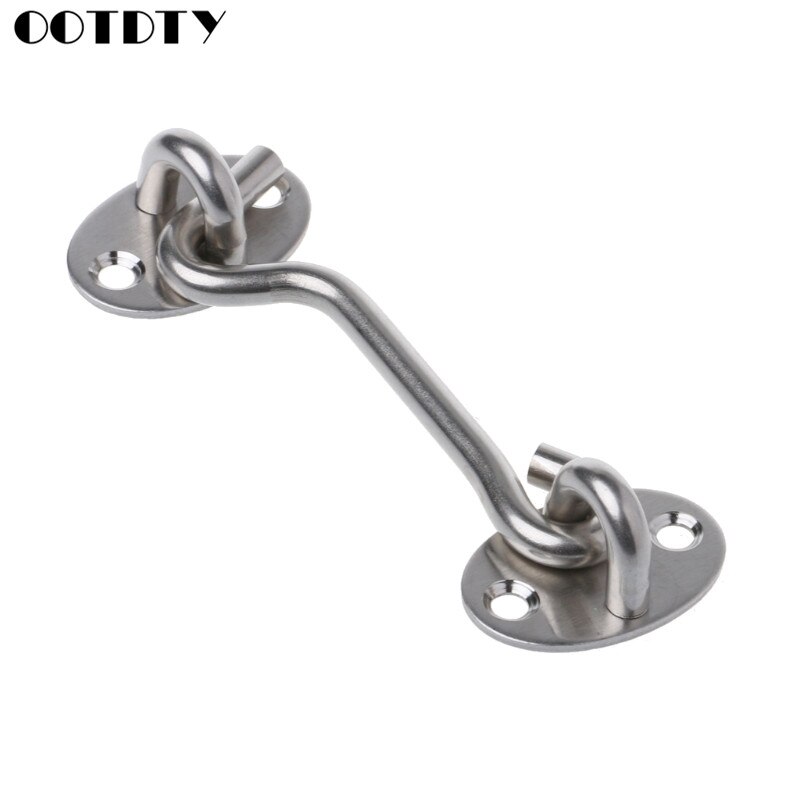 Stainless Steel Window Cabin Hook Eye Latch Window Safety Stopper Silent Holders