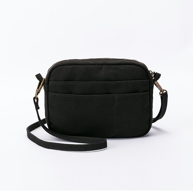 Hong kong-stijl retro canvas schoudertas klein vierkant