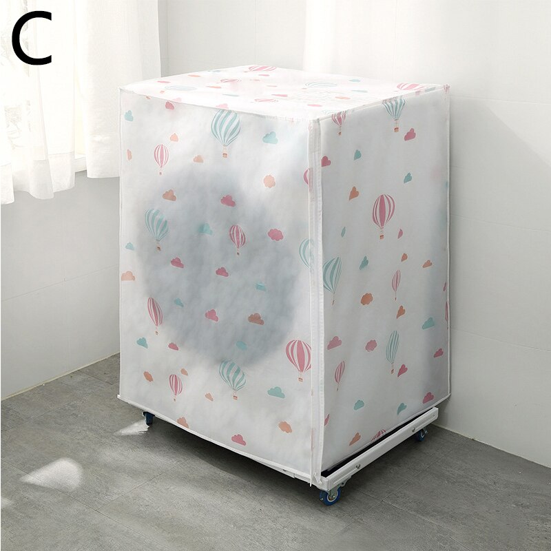 Hem tvättmaskin förvaringsarrangör tecknad dammöverdrag tvättmaskin lock vattentät skyddskåpa organisation: 03