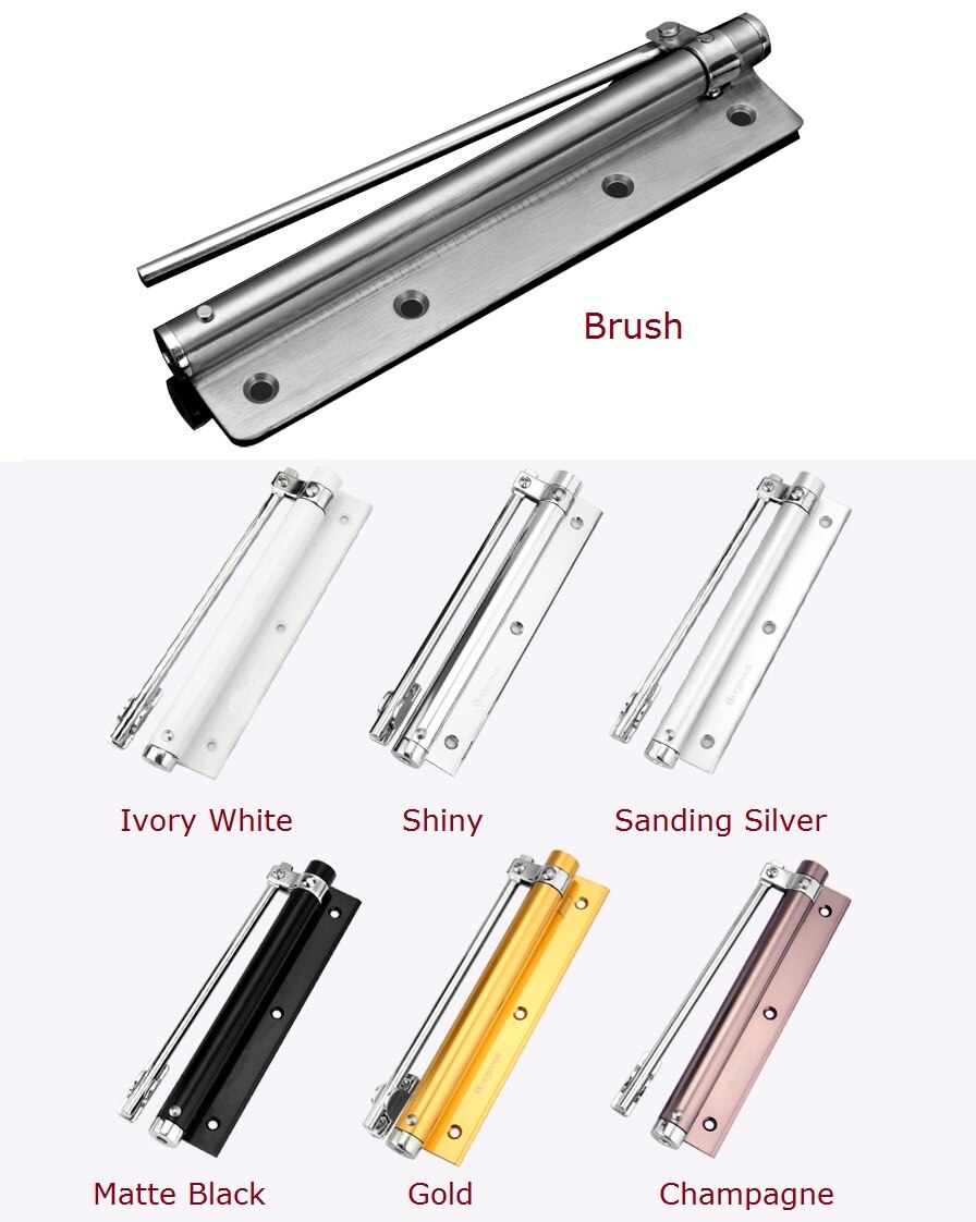 Door Closer Single Spring Strength Adjustable Surface Mounted Stainless Steel Automatic Closing Fire Rated Door Hardware 30kg