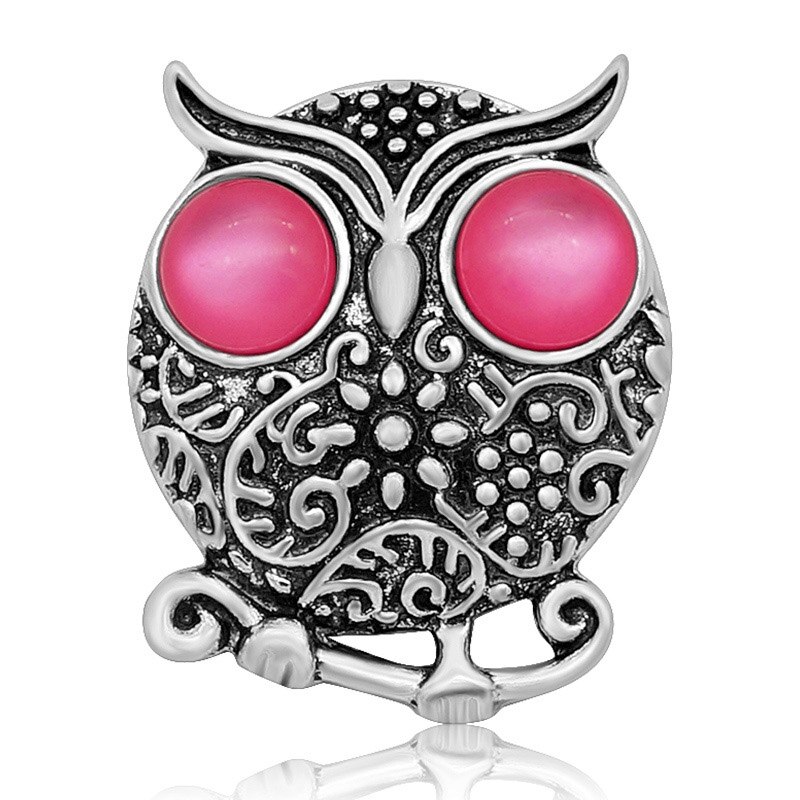KZ3112 Beauty Lovely Big eye Owl 20MM snap buttons fit snap jewelry