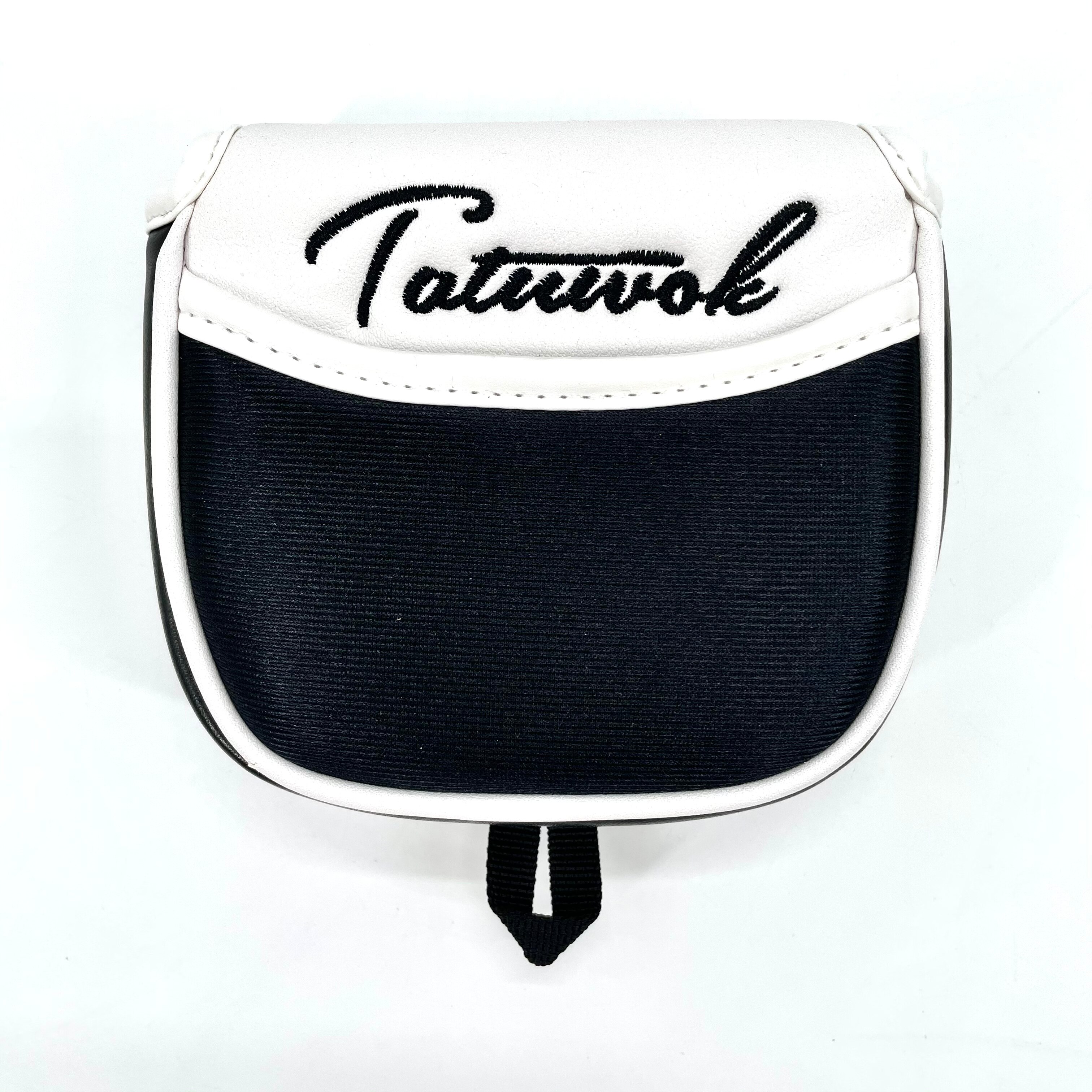 Golf Mallet Putter Headcover with Hoop&amp;amp;Loop Closure fit for Taylormade MySpider X ,Spider X ,Spider S Putter,(Magnetic Closu: white