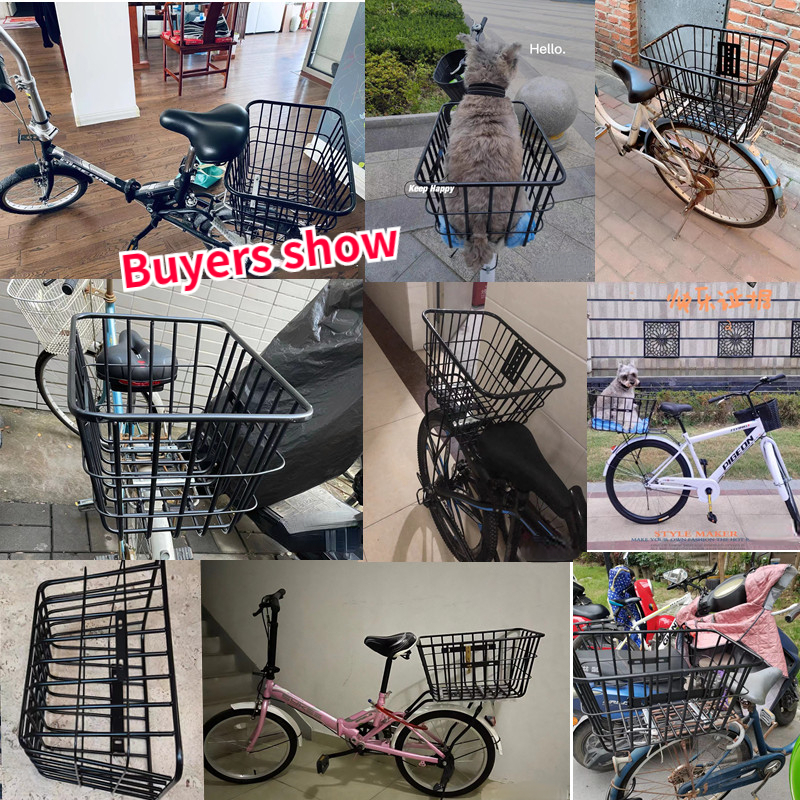 Cesta trasera de Metal de gran capacidad para bicicleta, resistente al agua y a la lluvia, accesorios para bicicleta