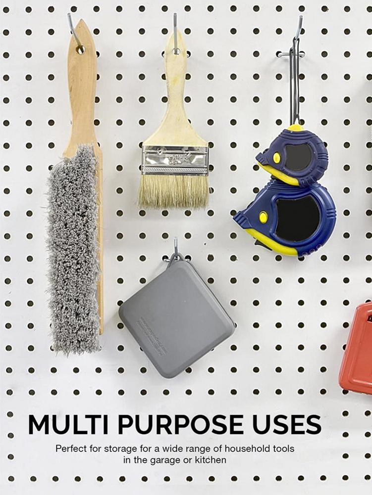 50pcs Pegboard Hooks Universal Fit Assortment Stainless Steel Pegboard Accessories Peg Hooks With Metal Hooks Set Peg Lock