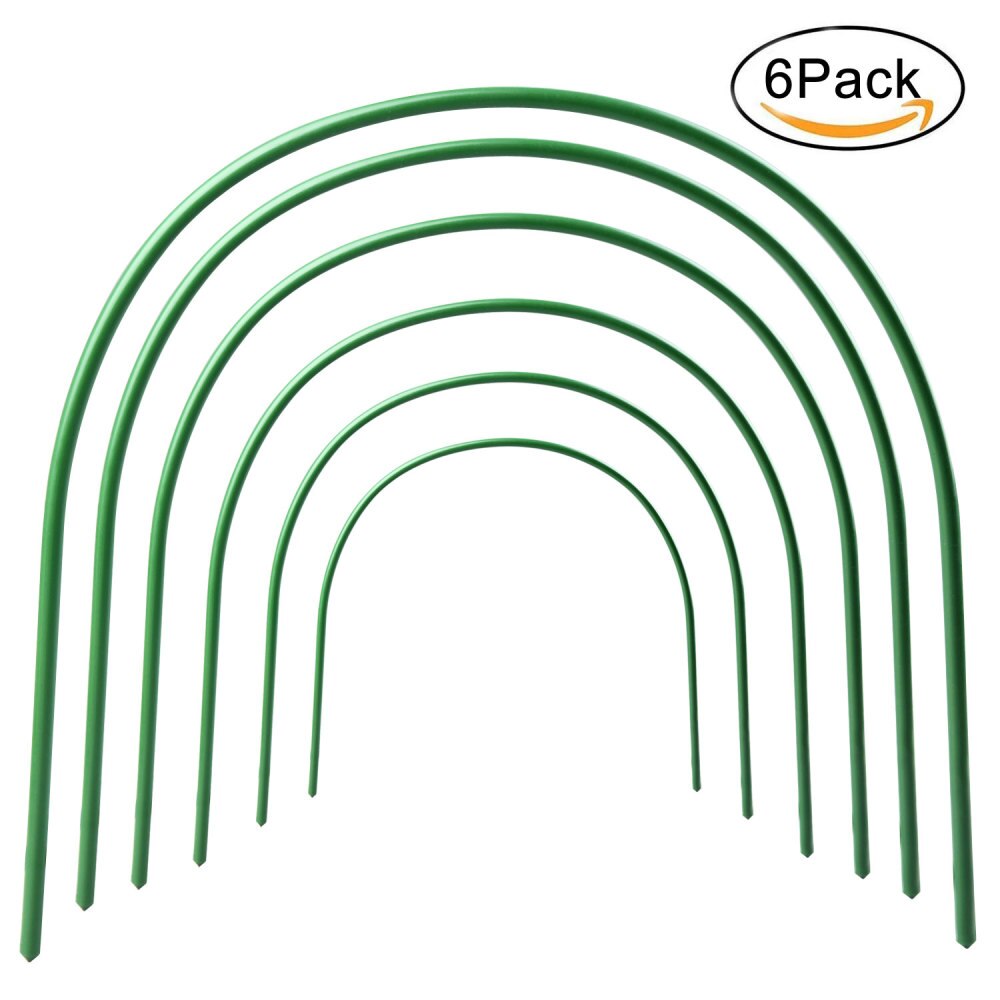 6pcs 4ft Greenhouse Hoops Plant Hoop Grow Garden Tunnel Hoop For Plant Cover Support Holder Tools For Garden Stakes Agriculture: 1 set