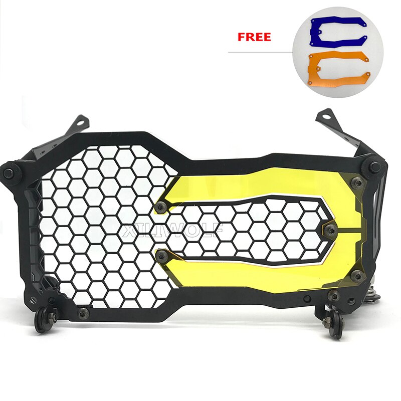 Suitable for BMW R1200GS R 1200 GS GSA R1250GS LC Motorcycle Accessories Stainless Steel Headlight Protector Mesh Grille Guard: yellow