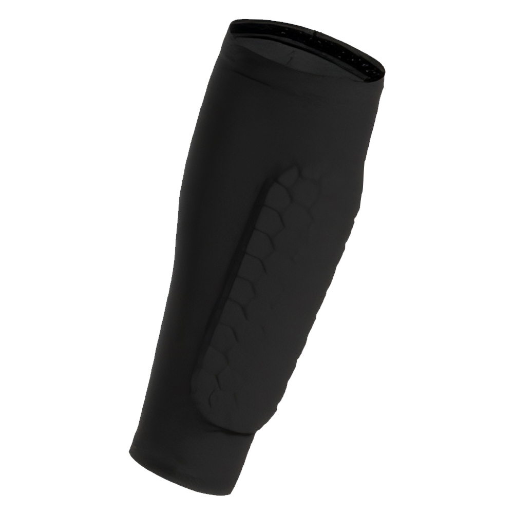 Espinilleras de fútbol, manga de compresión para pantorrilla, espinilleras deportivas cómodas, funda protectora antideslizante para pantorrilla para deportes físicos: XL / Negro