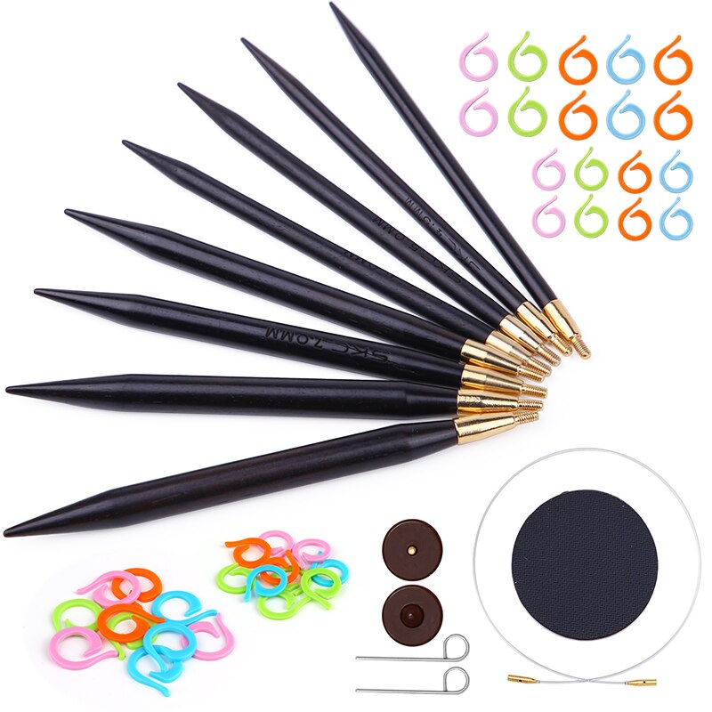 Nonvor Skc Set 60Cm Verbindingslijn Multi-Size Sandelhout Naalden Rondbreinaalden Trui Breien Tools Accessoires