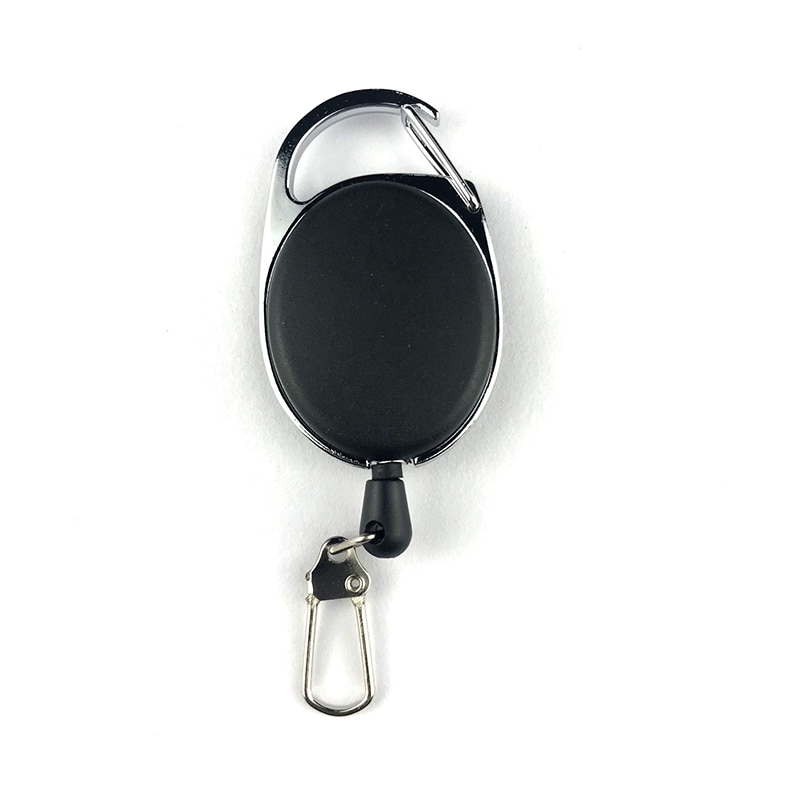 Enrouleur de porte-clés rétractable porte-Badge enrouleur de Zinger de pêche à la mouche avec accessoires de pêche à ressort à dégagement rapide