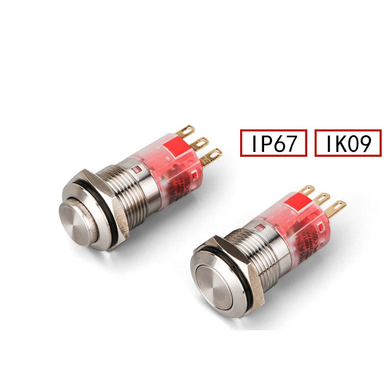 metal button 16mm stainless steel 1NO1NC DIY handmade accessories