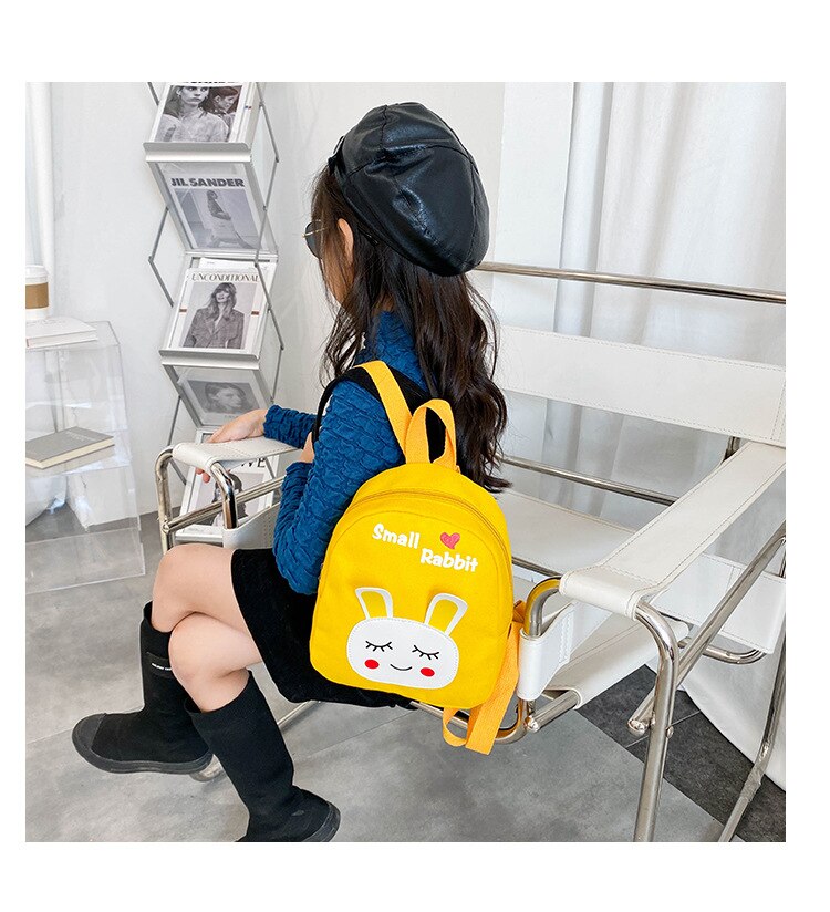 Unisex cartoon print rugzak baby schattige rits schooltas met verstelbare bandjes schattig