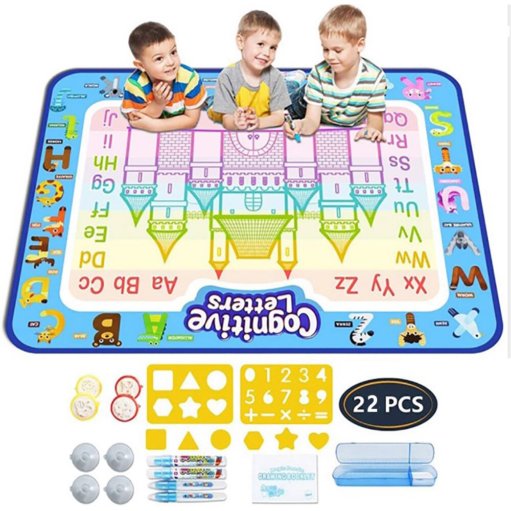 Lapsi taika aqua doodle vesi piirustusmatto piirustuslauta matto värikirja lapset koulutuslelut lapsille lelumaalaussetti: Kohta 03 l100cm w80cm