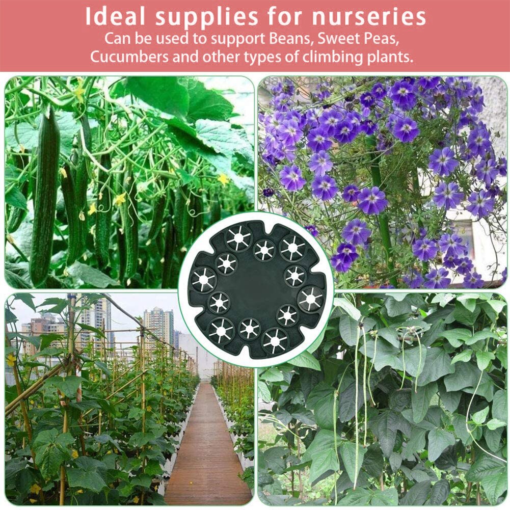 2 Stuks Bamboe Riet Houder Bamboe Wigwam Houder Plant Ondersteuning Riet Connector Grips Pentagon Voor Tuin Klimmen Planten Runner Peas