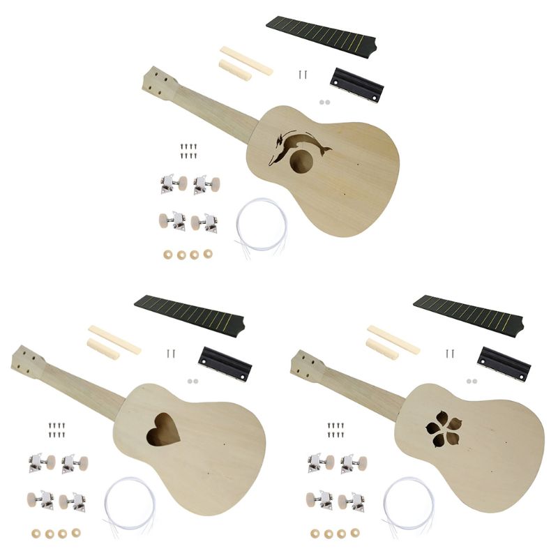 21 Inch Onvoltooide Diy Ukulele Ukelele Uke Kit Basswood Body Q84C
