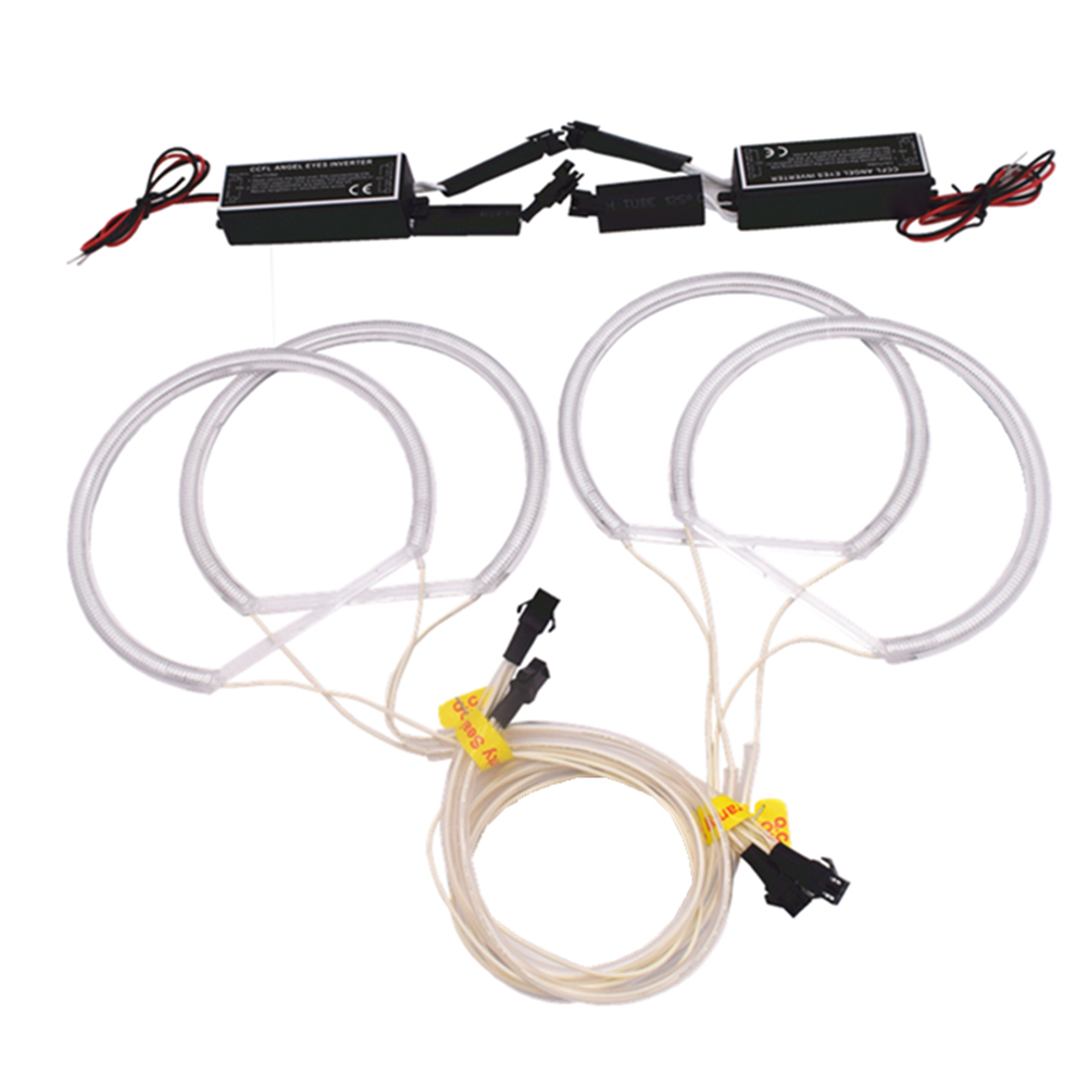 4 stks/set Wit Koplamp Auto Angel Eagle Eyes Verlichting voor BMW E36 3 E38 7 E39 5 E46 3 serie 131mm CCFL Flexibele Buis Koplamp