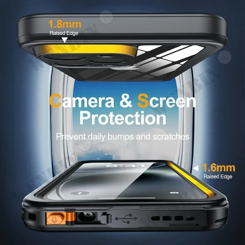 Funda impermeable IP68 para iPhone, carcasa protectora de cuerpo completo para natación, buceo subacuático, Magsafe, magnética, para 16, 15, 14, 13, 12 Pro Max