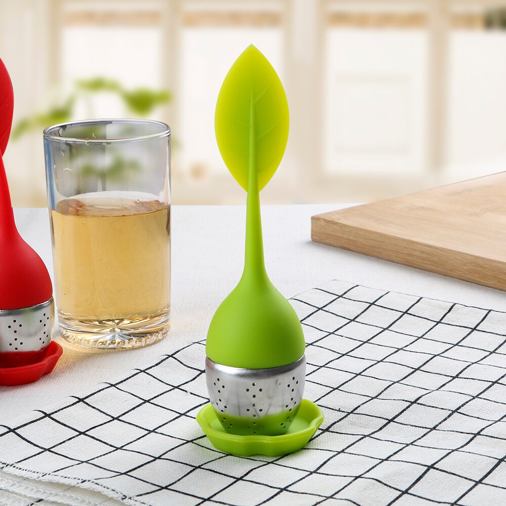 Silicone Cute Leaf Tea Infusers High temperature Resistance Tea Strainers Reuseable Teaware Filters Scented Tea Tools
