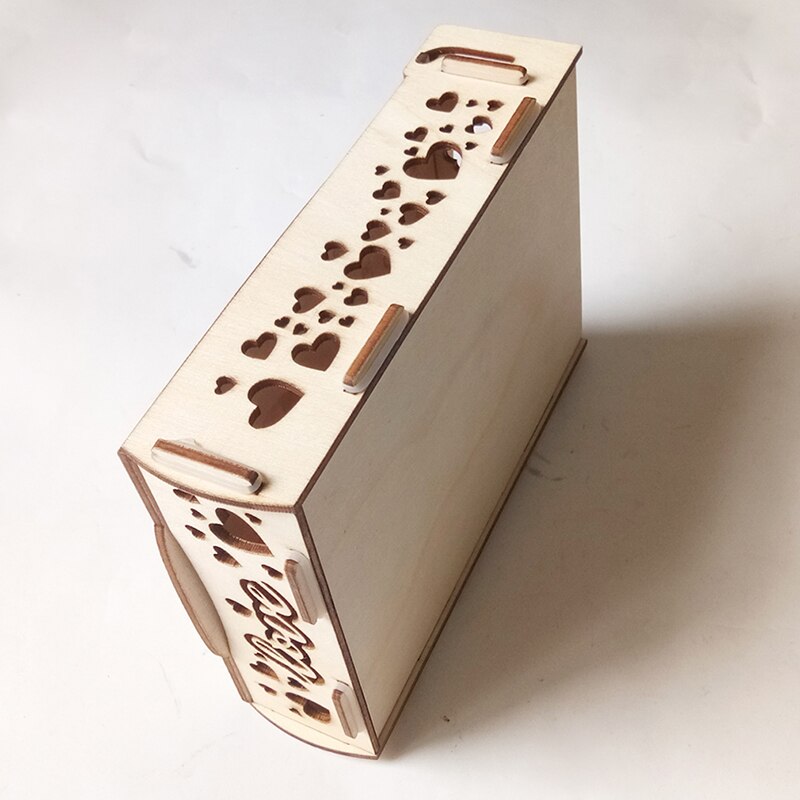 Wedding Signature Box Romantic Country Letter Box Guest Book Decoration Wooden Box Wedding Supplies Business Card Case