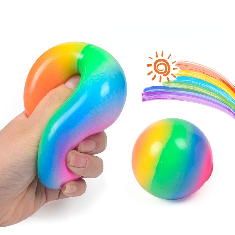 Kawaii delfin hai dekompresjon leker dyr svampaktig anti stress klype perle stress ball klembar stress avlastning leketøy barn: Fargede kuler 3
