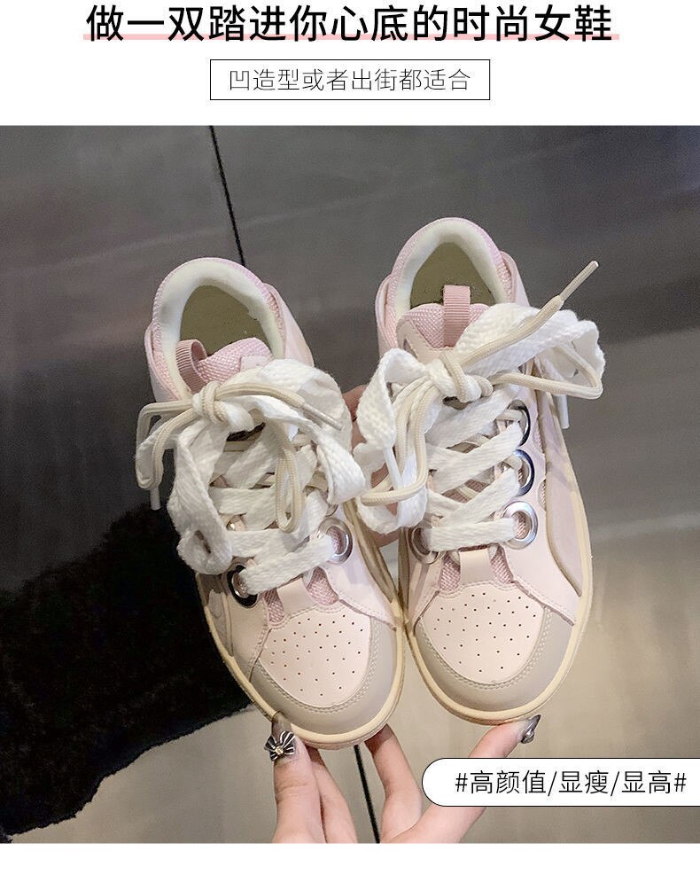 Latest Beautiful Girl Sports Shoes Comfortable Pink White Site 35-40