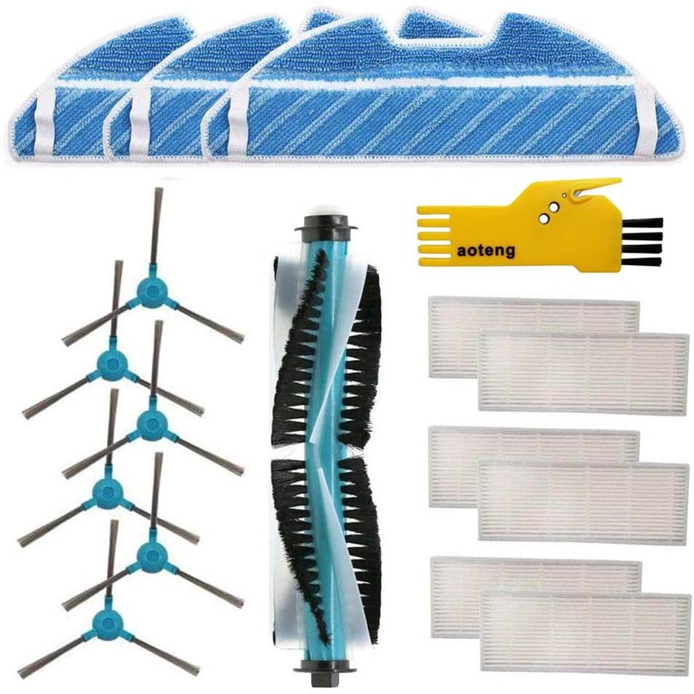 Filtro HEPA para Cecotec Conga 1490 1590, accesorios para Robot aspirador, piezas de repuesto para cepillo principal, Cepillo Lateral paños de fregona