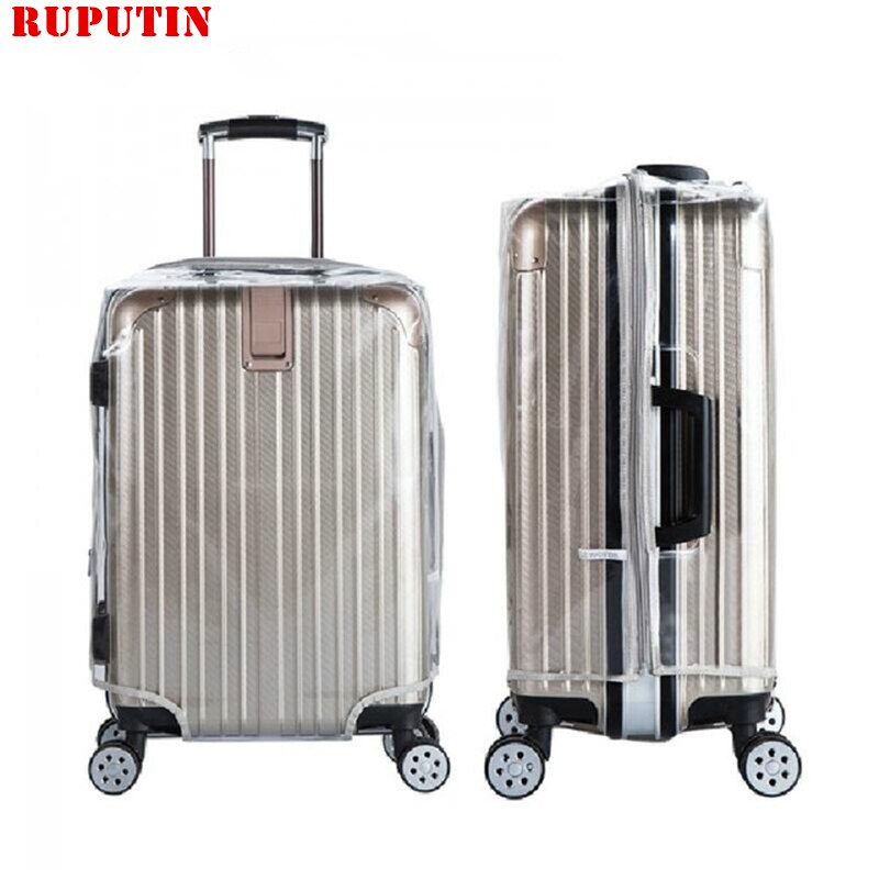 RUPUTIN PVC Waterproof Suitcase Protective Cover Travel Luggage Dust Cover Trolley Case Thicker Wear Dust Cover