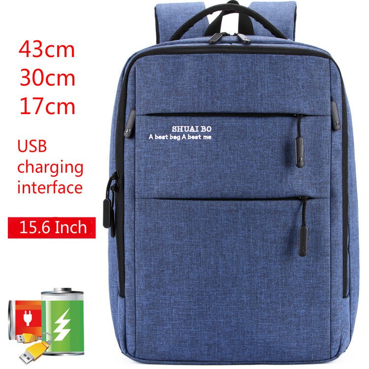 Laptop USB Backpack Anti Theft Men Laptoptas Travel Daypack Male Notebook Computer Backpack For Macbook Air Pro 15 ASUS DELL: Blue619