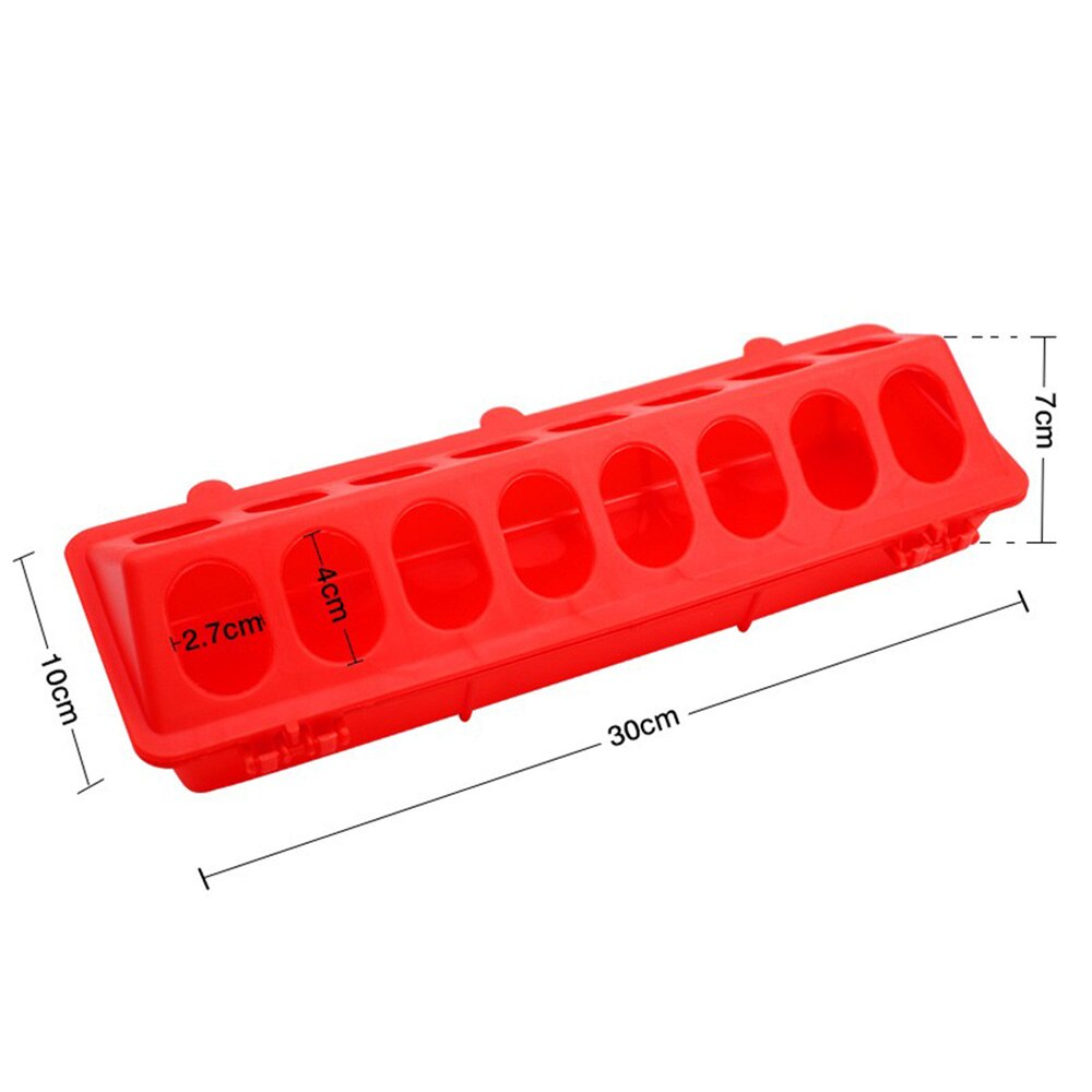1PCS Clamshell Plastic Poultry Feeder Box With 16-Hole Ground Feeder For Chicken, Quail, Pigeon And Other Poultry Feeding Tools