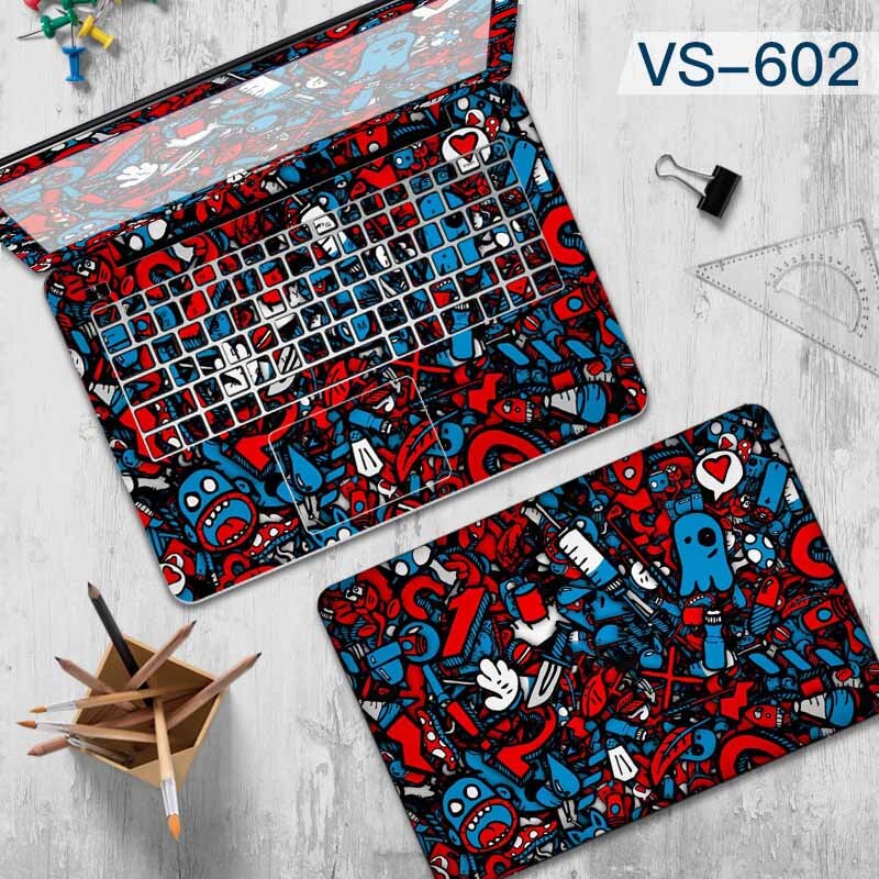 Doodle Render of Laptop Sticker Decorative Sticker Waterproof Computer Stickers for Asus A455L Lenovo Yoga Toshiba Huawei Vinyl: VS-602