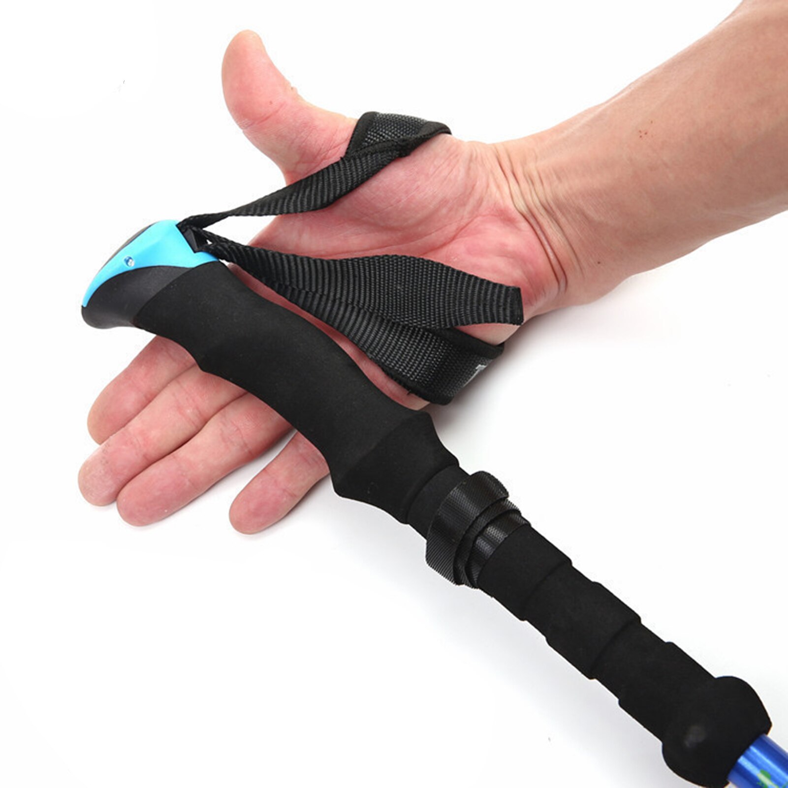 1.3M Anti Shock Walking Stick Aluminum Outdoor Trekking Poles Ultralight Alpenstock 4 Joints Adjustable Foldable Hiking Stick