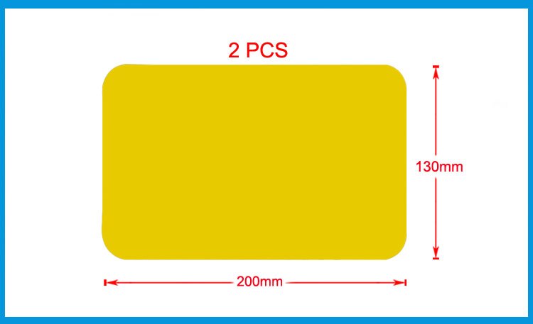 2 stk 200*130mm oppustelige plastbåd kajak pvc reparation patch kit med lim vandtæt patch rib kano jolle luftseng: 2 gule plaster 1 lim