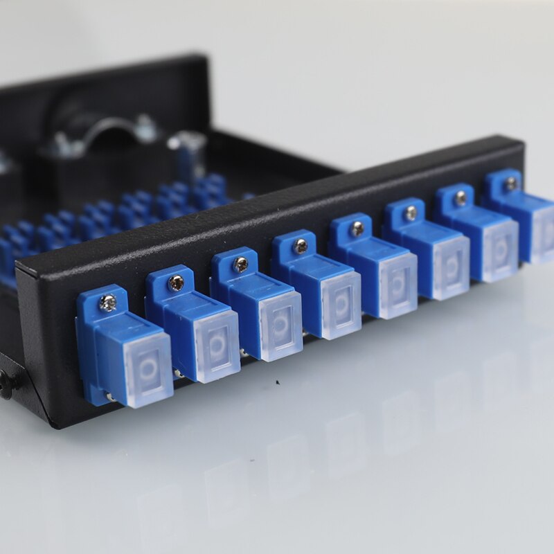 8 Poort Upc/Apc Fiber Patch Panel Desktop Pigtail Optische Fiber Terminal Box Met Sc Fc Lc Pigtail