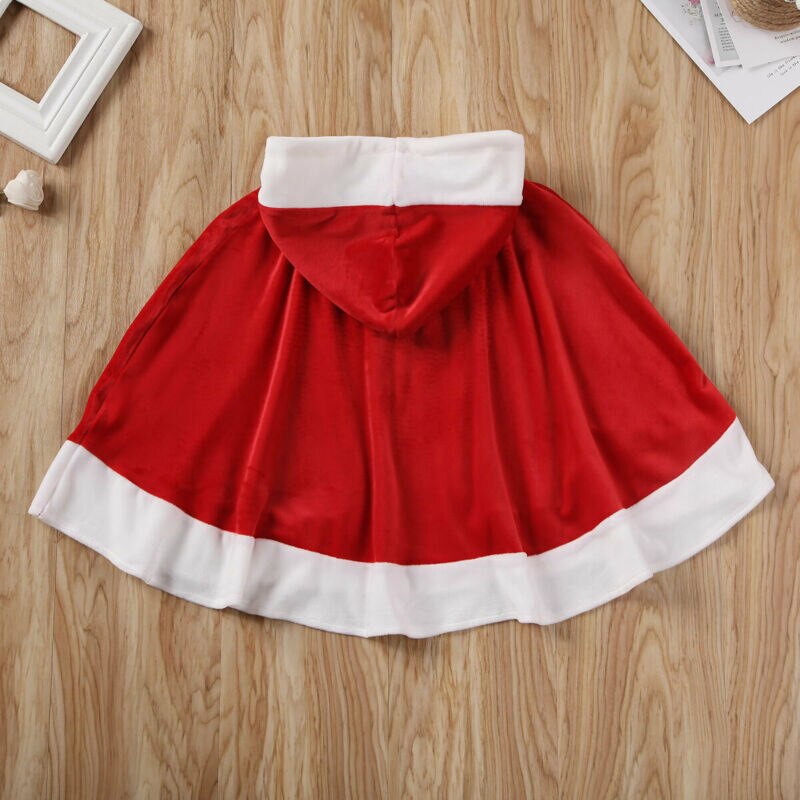 Goocheer Christmas Coat Toddler Kids Baby Fancy Party Cosplay Hoodies Velvet Cloak Xmas Soft Cape Unisex Boys Girl