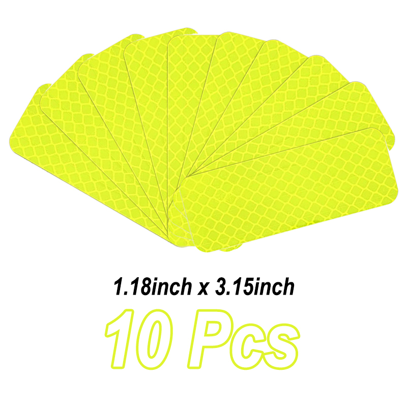 Safety Reflector Sticker Colorful Night Reflective Strips for Reflective Stickers for Helmet Bike Reflectors: WHITE