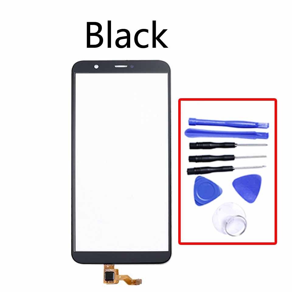 Touchscreen For Huawei P Smart FIG-LX1 FIG-LX2 FIG-LX3 FIG-LA1 Touch Screen Digitizer Panel Front Glass Sensor: Black-With tool