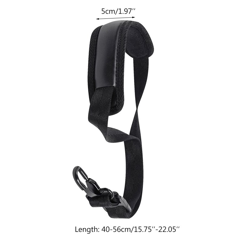 Couro acolchoado saxofone ajustável pescoço cinta com gancho de pressão para alto tenor soprano baritone sax música acessórios g99d