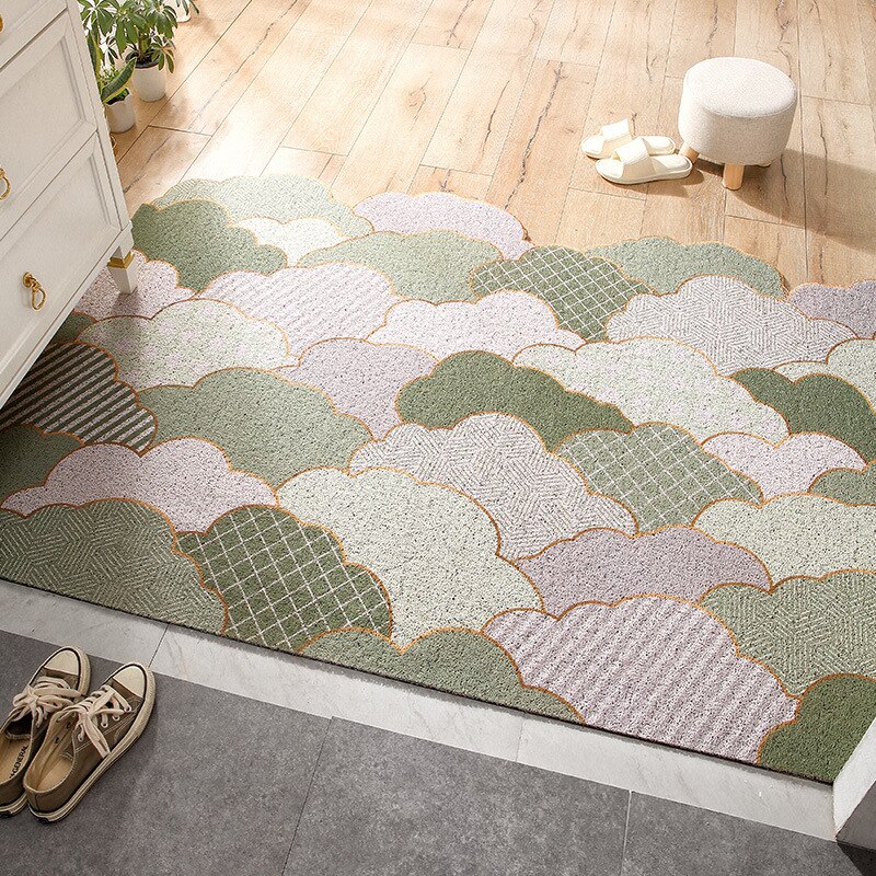 Alfombras de bienvenida de Pvc, felpudos nórdicos, antideslizantes, para el Hogar, baño, sala de estar, puerta de entrada: style 1 / 45cmx75cm