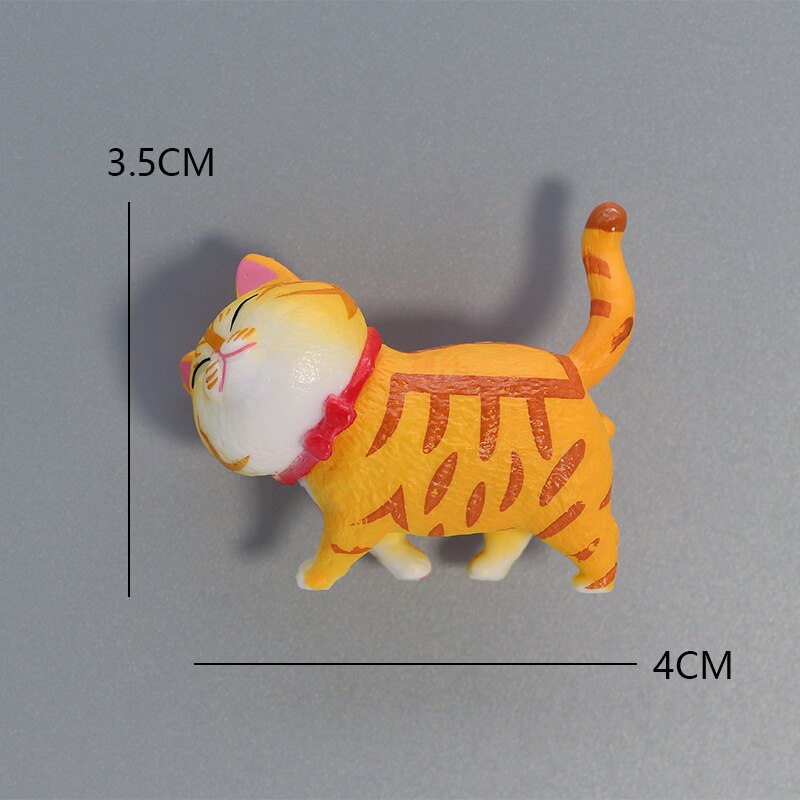 Combinación de gatitos japoneses para refrigerador, de colección de recuerdos, lindos imanes de nevera para gatos pequeños, animales amarillos, negros y blancos: F