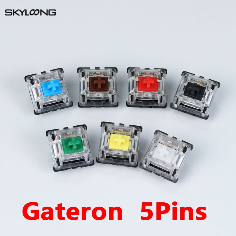 Skyloong Gateron 5Pins Switches Black Red Brown Blue Clear Green Yellow Switch For Mechanical Keyboard Fit GK61 GK64 SK61 GH60