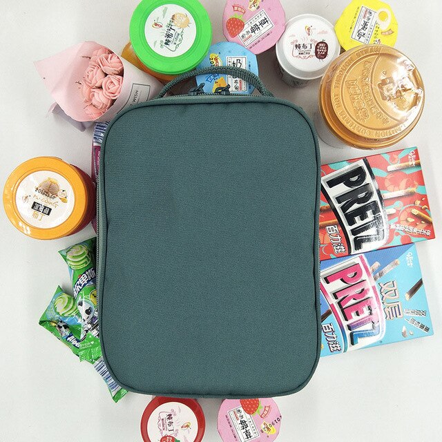 Swiss classic brand waterproof lunch bag Oxford travel essential picnic clutch unisex insulated lunch box: frost green