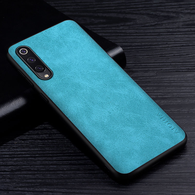 Prämie PU Leathe Telefon fallen für Xiaomi Mi 9 8 10 Lite SE kratzen-Beständig Solide Farbe Abdeckung für xiaomi Mi 10 Profi Ultra fallen: PE / Blau