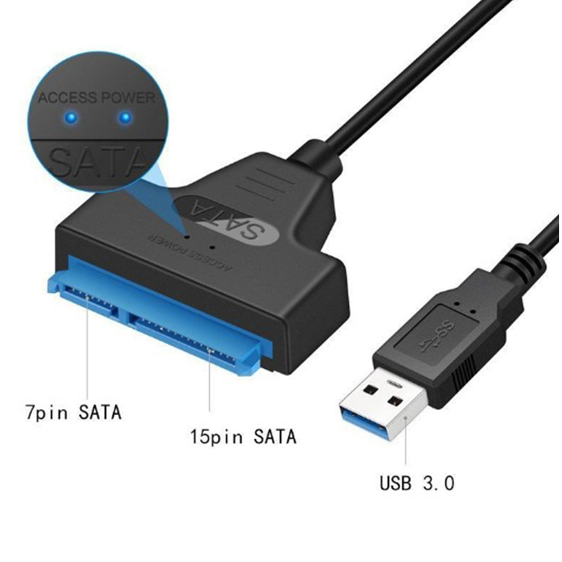 Adaptador de disco duro externo USB 3,0 a SATA de 2,5 pulgadas, lector para Cable SSD HDD