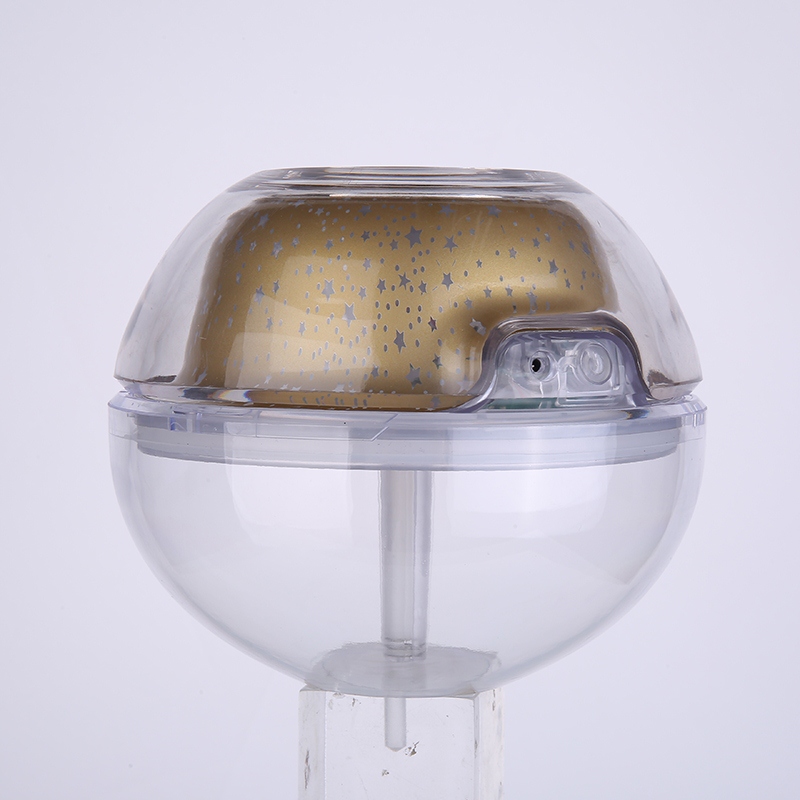 Star Projector Lamp Luchtbevochtiger 500 Ml Usb Aroma Diffuser Ultrasone Mist Maker Led Nachtlampje Voor Thuis Luchtbevochtiger: Gold