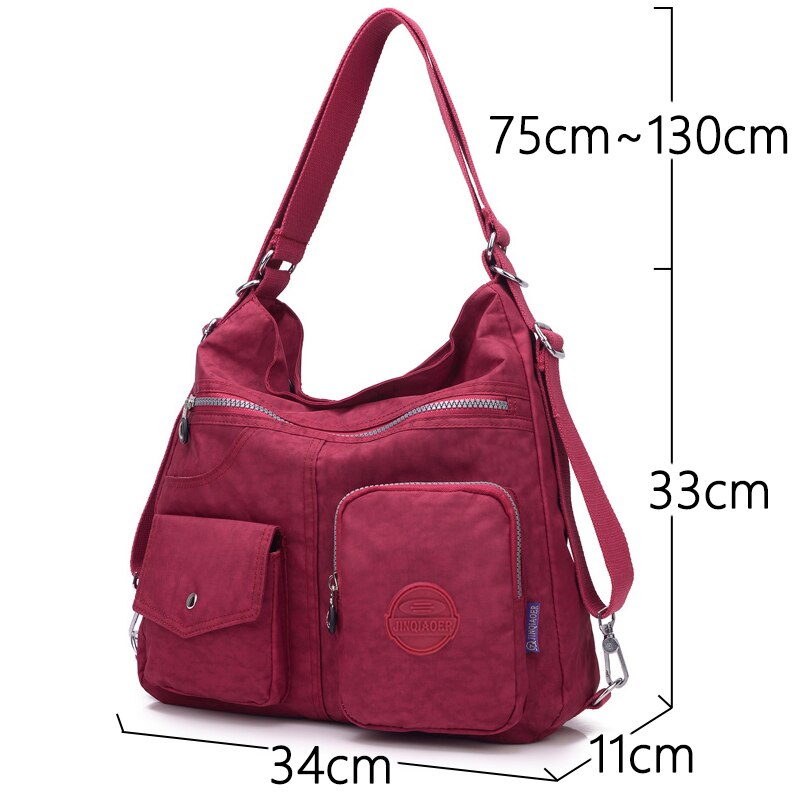 3 In 1 Vrouwen Zakken Multifunctionele Rugzak Schoudertas Nylon Doek Tote Herbruikbare Shopping Bag Ladys Reistas Crossbody Tas