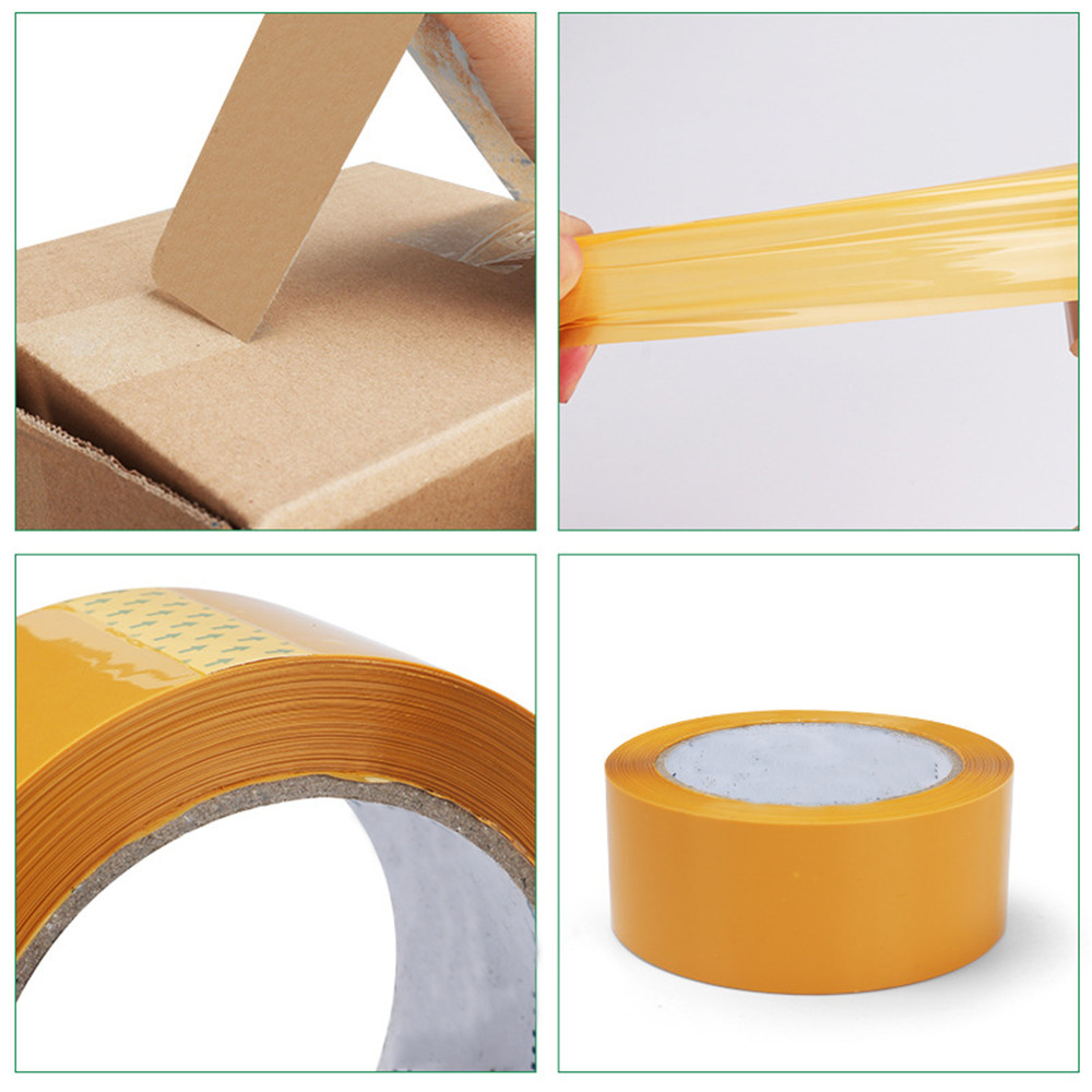 4.8*2.5Cm Clear Geel Pakket Doos Verpakking Tape Afdichting Plakband Kartonnen Zelfklevende Verpakking Accessoires Kantoorbenodigdheden