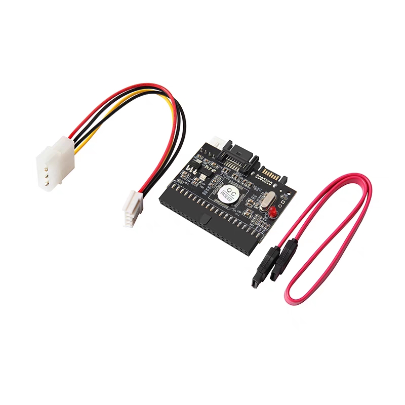 Tarjeta adaptadora IDE a SATA Convertidor SATA a IDE conversión bidireccional 100/133 Adaptador de disco duro/CD/DVD para PC: Negro