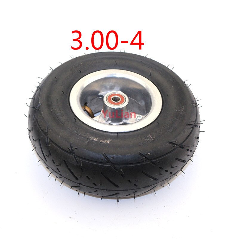 10 inch tyre and inner tube +4 inch alloy rims hub 3.00-4 tire wheel for electric scooter Gas scooter bike motorcy