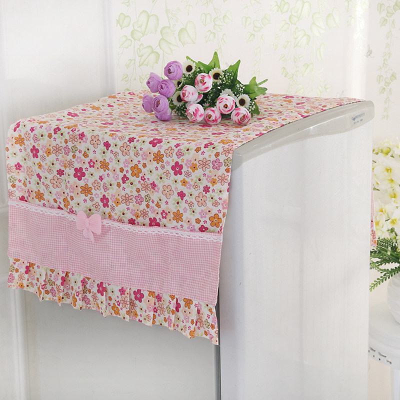 1 kpl 50*120cm brodeerattu jääkaapin kansi kukkatyylinen pölytiivis kansi jääkaapin kodin sisustukseen kodinkoneiden kansi