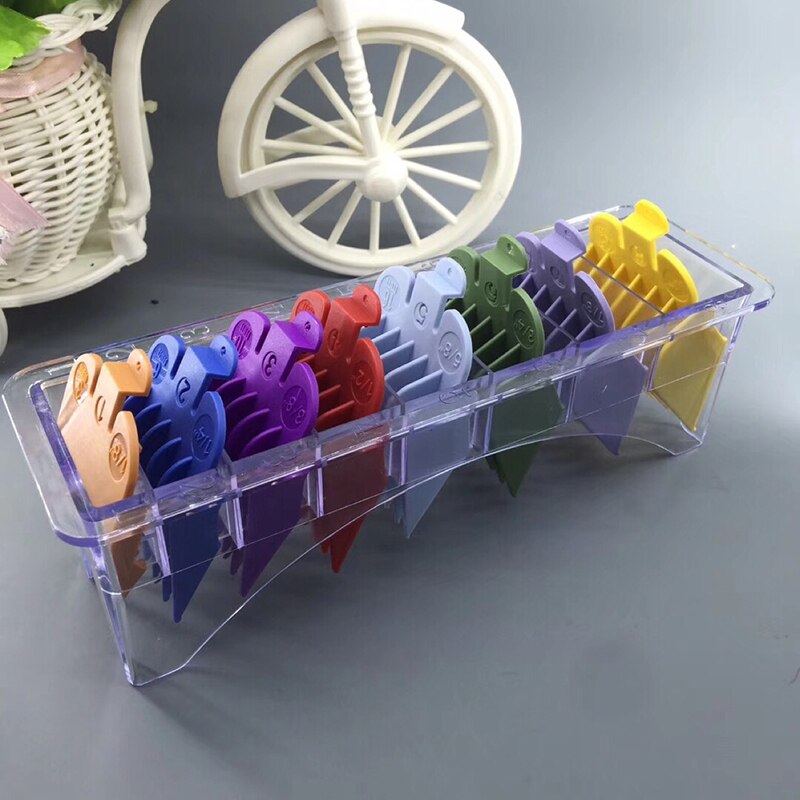 Kleurrijke 8 IN 1 Gids Kam Set voor Tondeuse voor styling in Verschillende Lengte